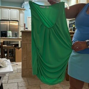 Polyester and spandex sleeveless top